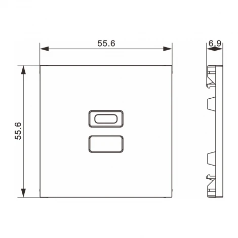 Накладка для розеток USB, матовый кремовый Donel A07 DE28631