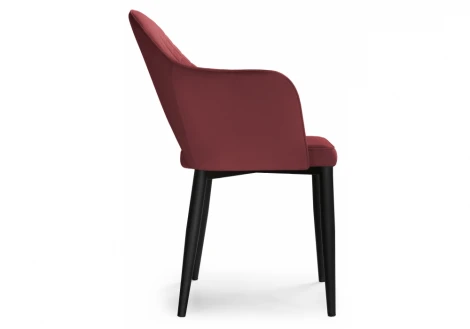 Обеденный стул на металлокаркасе Woodville Vener wine red / black 15091