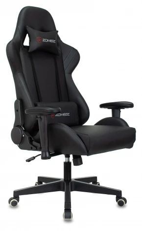 Кресло игровое Zombie Formula черный/карбон эко.кожа крестов. пластик черный CARB