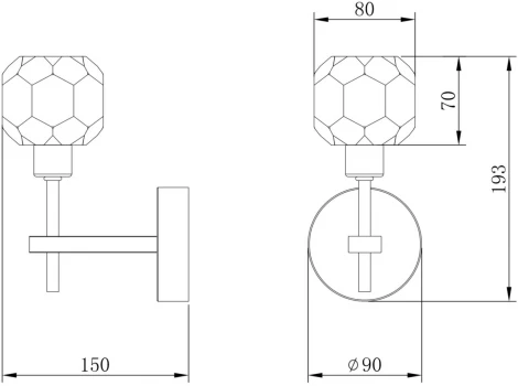 Бра Freya Grace FR5114WL-01BZ (220V, хрусталь, шар)