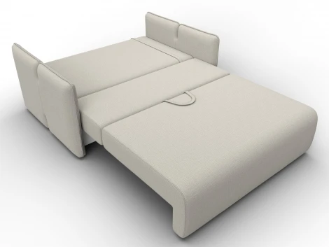 Диван прямой Лига-117 (ЛДСП,Брус,Фанера,Рогожка/Бежевый) Лига Диванов 137004