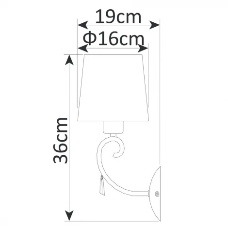 Бра Arte Lamp Carolina A9239AP-1BR