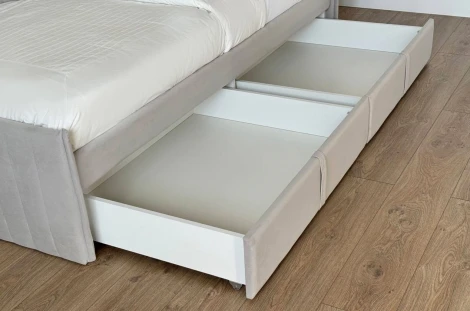 Кровать с ящиками Твикс (Тахта) 90х200 см Mebelson (ДСП/Серый) арт.171564,2173