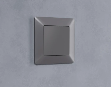 Лицевая панель Ambrella Volt ALFA (Сталь матовый) заглушка для суппорта QUANT AP5160