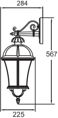 Настенный фонарь уличный Oasis Light ROMA L 95202L/02 Gw (220V, IP44)