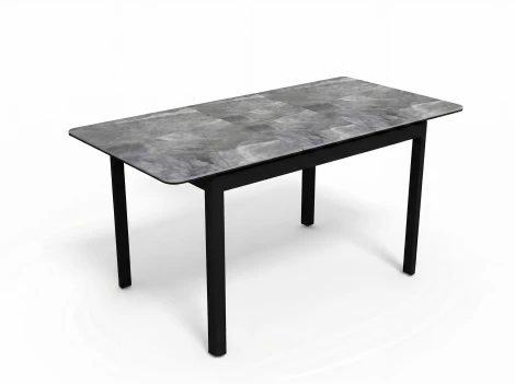 Стол DikLine DKQ120 Керамика серый глянец (italian middle grey)/подстолье черное/опоры черные 00-00086037