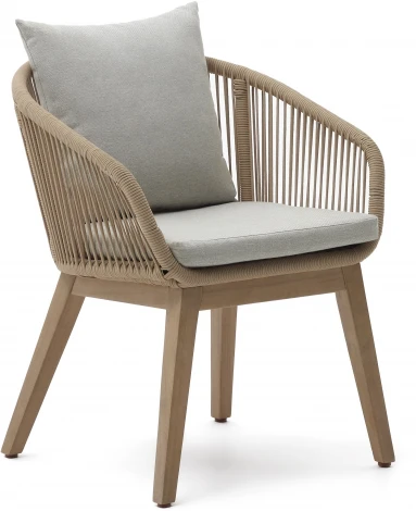 Стул уличный La Forma (ex Julia Grup) Portalo (Бежевый,Серый/ Веревка)