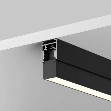 Шинопровод под гипсокартон накладной магнитный черный 2м Maytoni Busbar trunkings Exility TRXM034-412B (48V)