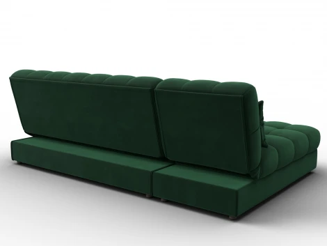 Диван угловой Лига-116 НПБ угол левый (ДСП,ЛДСП,Велюр/Зеленый) Лига Диванов 136953L