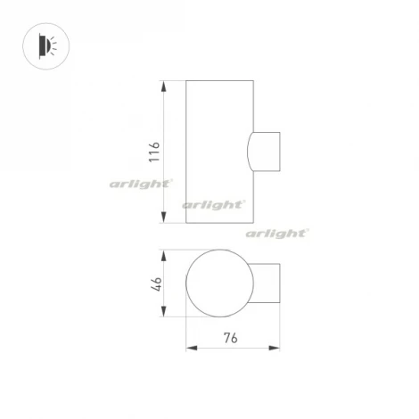 Архитектурная подсветка Arlight LGD-RAY-WALL 033306 (LED, 220V, круглые, IP65)