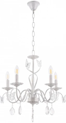 Подвесная люстра Arte Milano AM346179 346179/5 WT+SL (220V, подвески, на цепи, подсвечник, свеча)