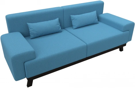 Диван кухонный прямой Мюнхен (Голубой/Рогожка) Лига Диванов арт.123200