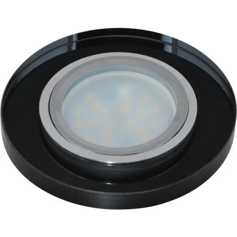 Встраиваемый точечный светильник Fametto Peonia DLS-P106 GU5.3 CHROME/BLACK (220V, круглые)