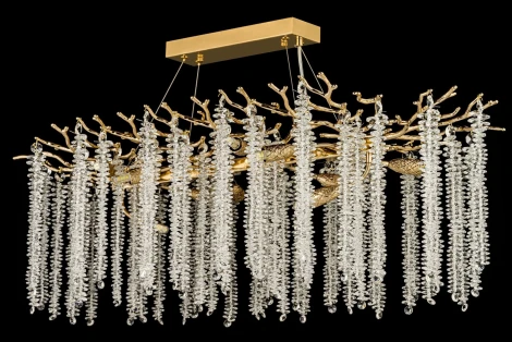 Подвесная люстра Dio D`arte Tavenna Gold Tavenna H 1.5.100x40.100 G (220V, хрусталь, на тросе)