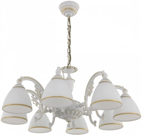 Подвесная люстра Arte Milano AM341837 341837/8 WT+G (220V, на цепи)