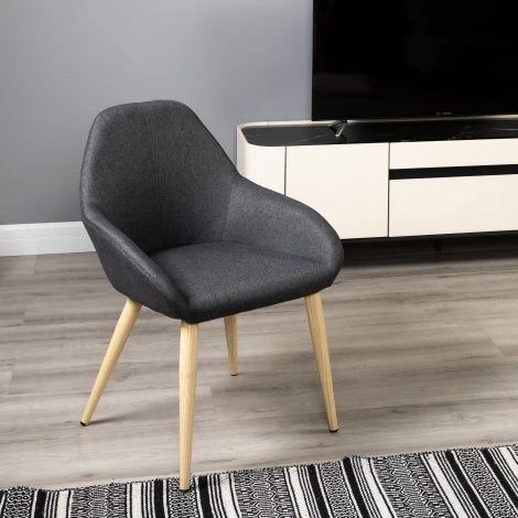 Кресло Kent темно-серый/нат.дуб R-Home арт.410119131h_ТмСер_н.дуб