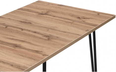 Стол деревянный Денвер Лофт 120 25 мм дуб вотан / матовый черный 506947 Woodville