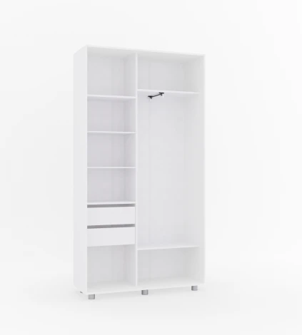 Шкаф-купе, 120х45х230 Белый с зеркалом МАМА Prime 102163