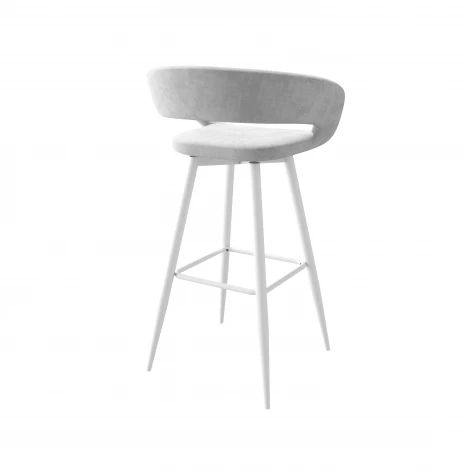 Стул полубарный Р 700, b20 SILVER LUX/БЕЛЫЙ МАМАДОМА Барни 102293