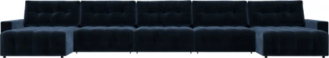 Диван п-образный с полками Лига-053 НПБ МегаЛонг Лига Диванов (Велюр) арт.129016