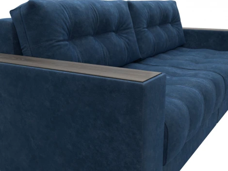 Диван прямой с декором Лига-049 НПБ Лига Диванов (Велюр) арт.128396