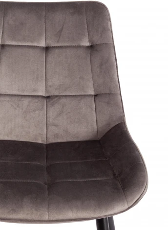 Стул ABRUZZO (mod. 8060) металл/вельвет, 52 х 63 85 см, светло-серый (HLR 24)/черный Tetchair 19232