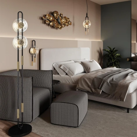 Бра Odeon Light Magnet 5407/6WL черный/золотой/металл/стекло LED 6W 3000K 688Лм (220V, круглые)