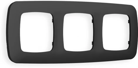 Рамка Ambrella Volt OMEGA Ecta (Графит Мягкое касание) 3-ая OF140803