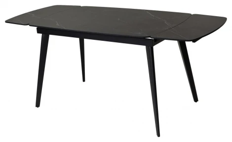 Обеденный стол M-City ELIOT 120 MATT BLACK MARBLE SINTERED STONE/ BLACK
