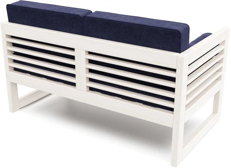 Диван Arsko прямой Сега М беленый дуб рогожка синяя