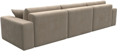 Диван прямой Лига-036 НПБ Классик Лонг (Бежевый/Велюр) Лига Диванов арт.121322