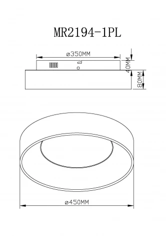 Потолочный светодиодный светильник круглый MyFar Shannon MR2194-1PL (220V, пульт управления, круглые, IP40)