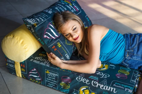 Бескаркасный диван Dreambag PuzzleBag Ice Cream L 4819700