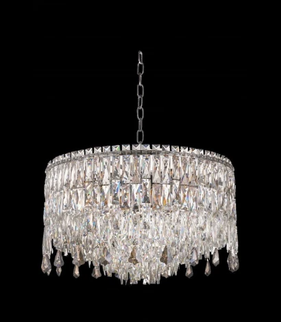 Подвесная люстра Fluorite The Empress FL1062-14P (220V, хрусталь, на цепи, круглые)