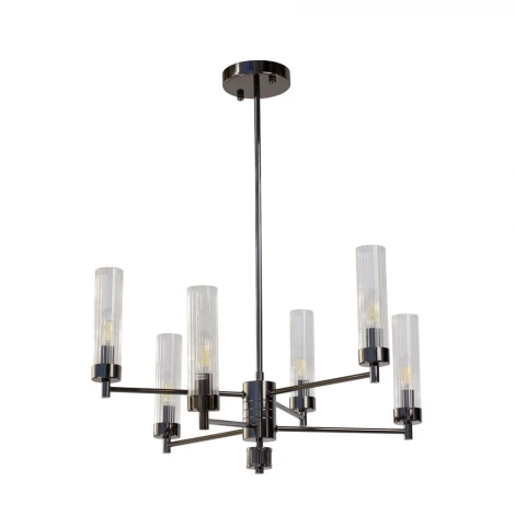 Подвесная люстра на штанге AM Group INDIGO INDIGO SP6 PEARL BLACK (220V)