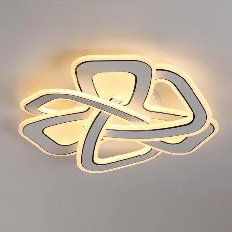 Потолочная люстра светодиодная Lumion Jazz 8015/160CL белый, хром/белый металл/акрилл LED 160W 220V 3000-6000K