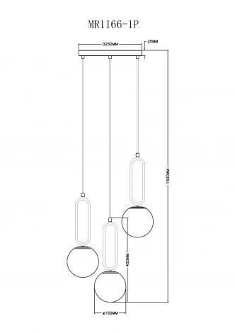 Подвесной светильник MyFar Pierre MR1166-1P (220V, на проводе, шарики)