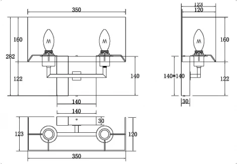 Бра Bianco Z030WL-02BS (220V)