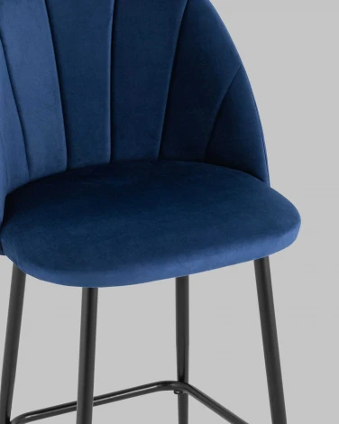 Стул полубарный Логан SN велюр синий Stool Group УТ000042214