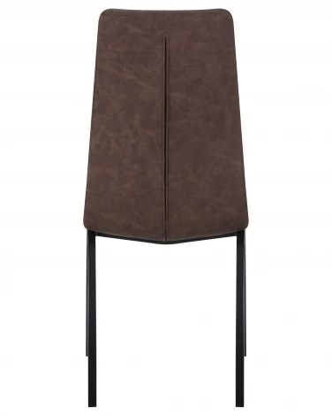 Стул обеденный MARK (черные ножки, коричневая винтажная экокожа (RU-05))