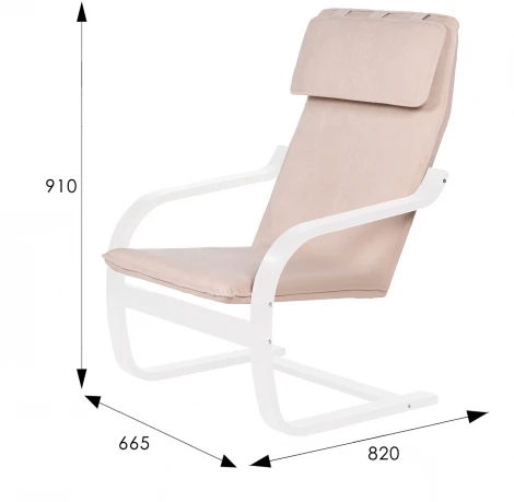 Кресло Малави ткань Твист 02, каркас береза белая от фабрики Mebelik