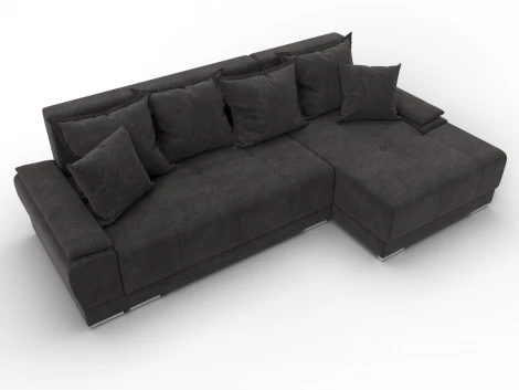 Диван угловой Лига-119 угол правый (ДСП,Брус,Фанера,ЛДС,Велюр/Темно-коричневый) Лига Диванов 137096