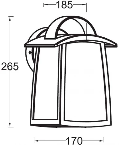 Настенный фонарь уличный Oasis Light UNITE 2736Cl Bl
