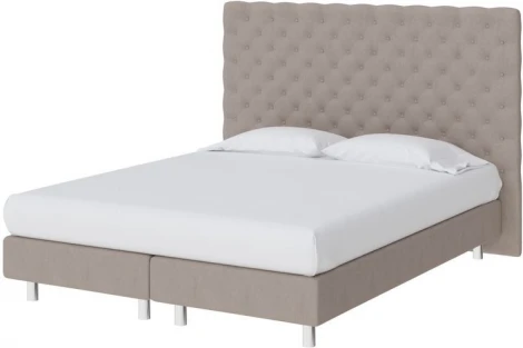 PROxSON Кровать Paris Boxspring Lift (Ткань: Рогожка Тетра Бежевый) 160x200