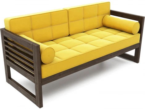 Диван Arsko прямой Сега Б венге велюр желтый