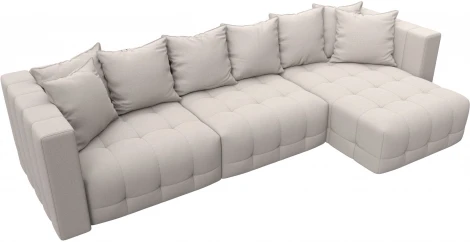 Диван угловой Лига-052 НПБ Лонг угол универсальный Лига Диванов (Замша) арт.128839