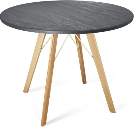 Стол Sheffilton SHT-TU9/TT 90 МДФ прозрачный лак/каменный уголь