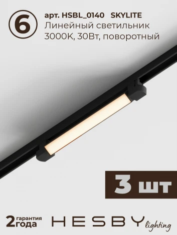 Трековая система в сборе встраиваемая однофазная 220V Hesby Lighting №1 однофазная накладная Skylite HSBL_kompl_S001_NI3B3K