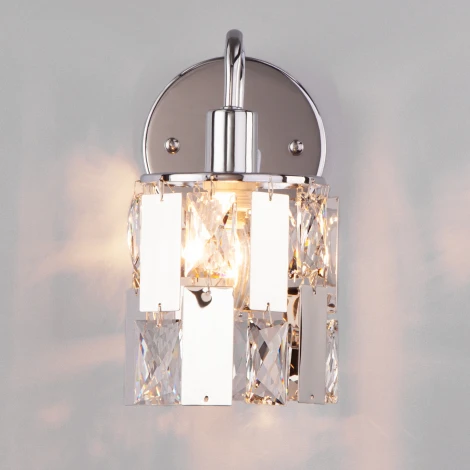 Бра Eurosvet Scoppio 10101/1 хром/прозрачный хрусталь Strotskis (220V, выключатель)