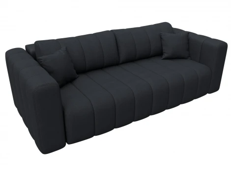 Диван прямой Лига-062 НПБ (ДСП,Фанера,ХДФ/Пластик/Замша/Темно-серый) Лига Диванов 130280